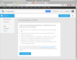 Laden Sie bis zu 1.000 eigene Bücher im PDF- oder EPUB-Format zu Google Books hoch.