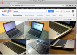Die Bildersuche arbeitet auch im Web-Frontend von Google+.