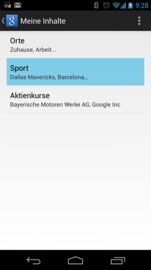 Neben den Sport-Teams lassen sich dort auch wichtige Orte und Aktien bestimmen.