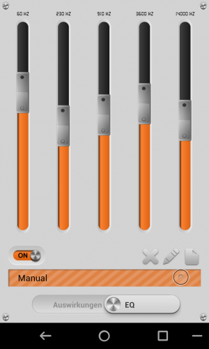 Abbildung 7: Mit dem Equalizer von Xplay Music Player holen Sie das Maximum aus Ihrer Musik heraus.