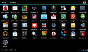Abbildung 2: Zu den vorinstallierten Apps gehören Bitdefender, MobiSuite-Office und der ES Dateimanager.
