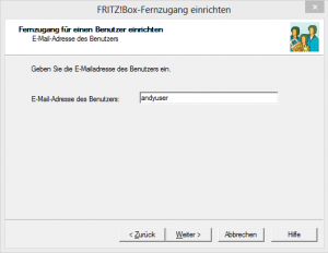 Abbildung 3: Tragen Sie hier keine E-Mail-Adresse ein, Android kommt mit dem Sonderzeichen nicht klar.