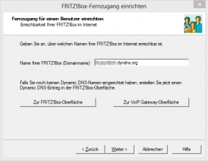 Abbildung 4: Da sich die Internet-IP Ihrer FRITZ!Box meist ändert, benötigen Sie eine dynamische DNS-Adresse.