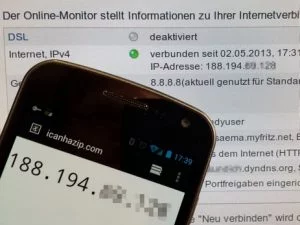 Abbildung 9: icanhazip verrät Ihnen, ob wirklich alle Internetanfragen über Ihr FRITZ!Box-VPN geleitet werden.