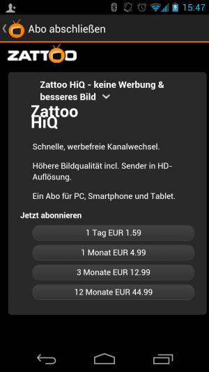 Gegen ein Abo lassen sich die Videos in einer verbesserten Qualität ohne zusätzliche Werbung streamen.