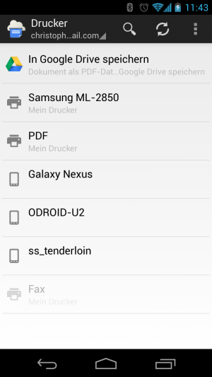 Neben Ihren Druckern erlaubt es Google Cloud Print auch PDFs auf Ihren Androiden abzulegen.