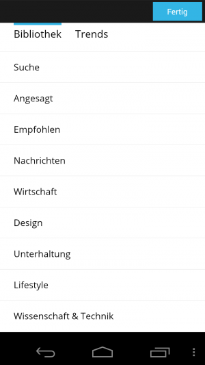 Abbildung 3: Die Bibliothek ist leider bislang sehr von amerikanischen Medien dominiert.