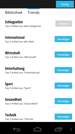 Abbildung 4: Über die Trends finden Sie die populärsten Beiträge aus diversen Kategorien.