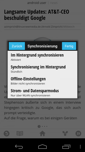 Abbildung 6: In den Einstellungen lässt sich jedoch das Zwischenspeichern von Bildern aktivieren.