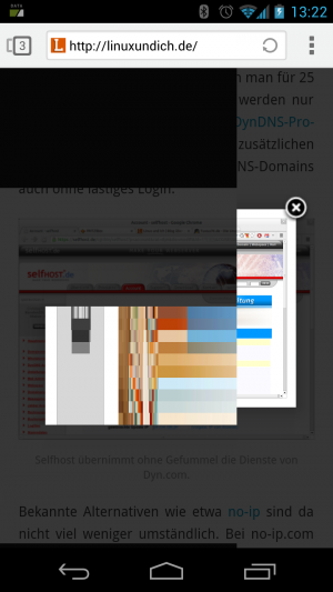 Abbildung 3: Vereinzelt lassen sich beim Seitenaufbau des Browsers Darstellungsfehler beobachten.