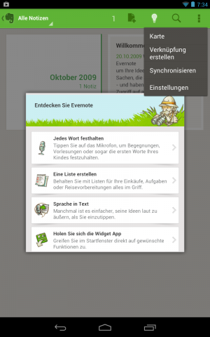Abbildung 8: Evernote ermöglicht Ihnen das Aufzeichnen und Teilen von allem Wichtigen.