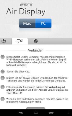 Abbildung 10: Nach der Verknüpfung von Tablet und Computer haben Sie einen zusätzlichen Arbeitsbildschirm zur Verfügung.