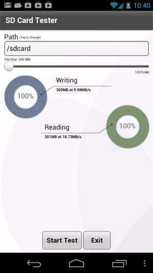 Abbildung 5: Gleiches Smartphone, gleiche App aber nach der Optimierung mit SD-Booster.