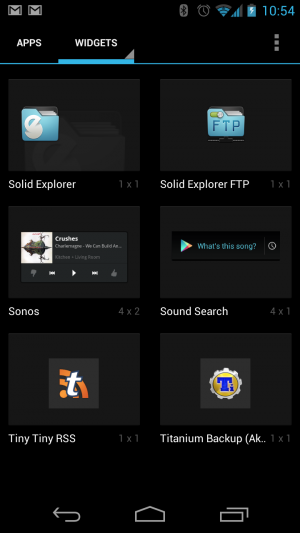 Sound Search finden Sie unter Ihren Widgets.