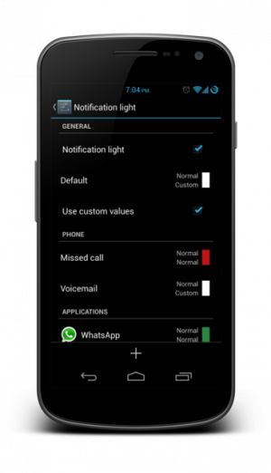 Abbildung 3: Das Purity-ROM steuert die Nachrichten-LED je nach App anders farbig an.