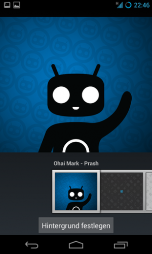 Abbildung 8: CyanogenMod verfügt auch über eine eigene Hintergrundbildsammlung.