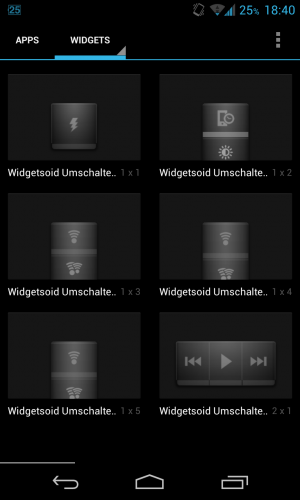 Abbildung 2: Widgetsoid bietet nicht nur große Vielfalt bei der Auswahl der passenden Größen, auch in den Einstellungsmöglichkeiten ist die App kaum zu toppen.