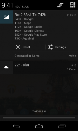 Abbildung 5: Bytes Insight misst für jede App separat, wie viele Daten gerade übertragen werden.