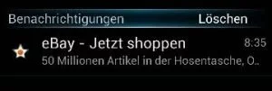 Abbildung 2: Eine der harmloseren Airpush-Notifications, die klar als Werbung erkennbar ist.
