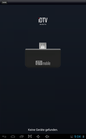 Abbildung 3: Mit der iDTV-App und einem TV-Tuner lässt sich das Tablet in einen Fernseher verwandeln.