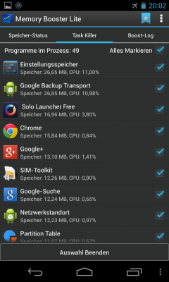 Sämtliche Apps zu killen, ist genau der falsche Weg. Beenden Sie gezielt die Apps, die Sie nicht brauchen.