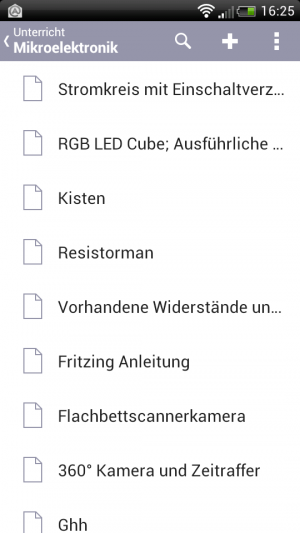 Abbildung 4: Am Ende der Gliederungsansicht finden Sie dann die dort abgelegten Notizen.