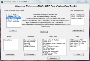 Abbildung 2: Mit dem HTC One V All-In-One Toolkit haben Sie alles Nötige mit einem Download auf dem PC.