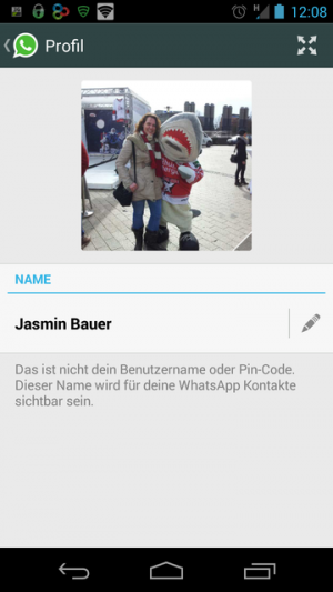 Abbildung 3: Geben Sie Ihrem WhatsApp-Profil ein Bild, so dass andere WhatsApper Sie erkennen können.