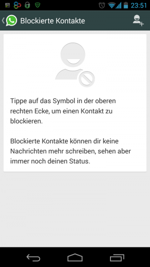 Abbildung 7: Blockierte Kontakte sehen lediglich noch Ihren Status, nicht aber wann Sie online sind.