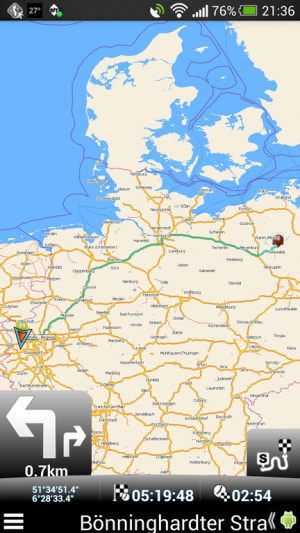 Abbildung 6: Das kostenlos MapFactor kann es mit den großen Navis von TomTom oder Navigon aufnehmen.