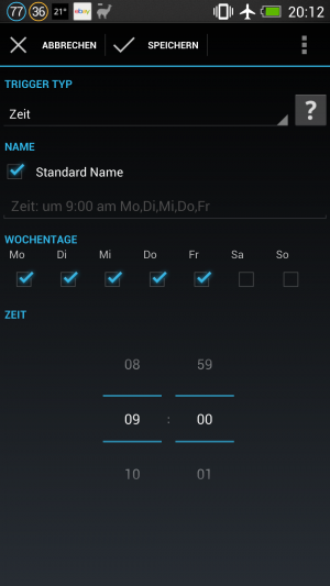 Abbildung 6: Von der Uhrzeit abhängige Flow-Events terminieren Sie wie beim Android-Wecker.