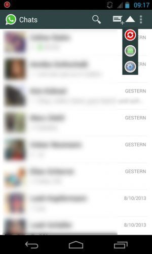 Abbildung 4: Trotz aktiver WhatsApp-App erscheinen Sie dank WhatShadow für Ihre Kontakte als Offline.