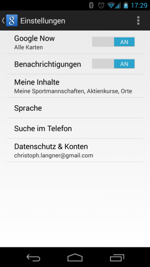 Abbildung 8: Definieren Sie Ihre wichtigsten Teams, Aktien und Orte zu denen Now informieren soll.