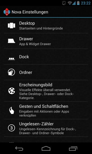 Abbildung 2: Bis ins kleinste Detail konfigurieren Sie beim Nova Lanucher das Verhalten Ihres Desktops.