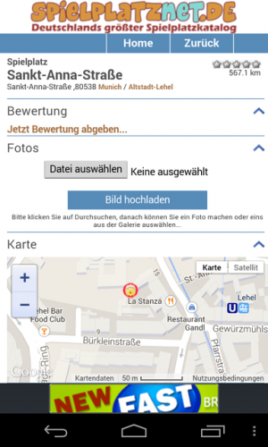 Abbildung 4: Mit Spielplatz.net finden Sie den besten Spielplatz in der Umgebung.