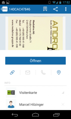 Abbildung 7: Egal ob Kassenzettel, Visitenkarte oder Rechnung: Mit Doo erfassen Sie alles!