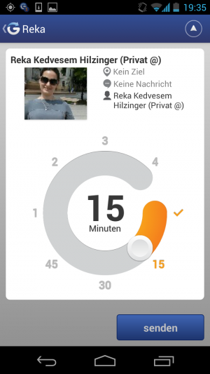 Abbildung 3: Mit der Gratis-App Glympse wissen Ihre Freunde immer, wo Sie sich gerade aufhalten.