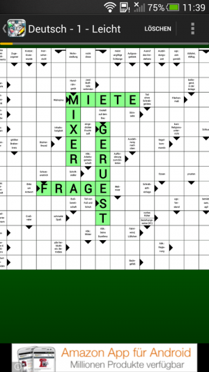 Abbildung 7: Wie beim Original, aber mit Zoom und ohne Radiergummi: Das Kreutzworträtsel Free.
