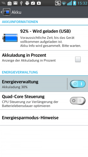 Abbildung 11: Manche Hersteller wie hier LG integrieren einen Energiesparmodus in ihre Firmware.