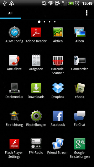 Abbildung 6: Die Anzahl an Icon-Reihen- und Spalten können Sie im ADW.Launcher frei bestimmen.