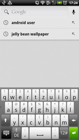 Abbildung 11: Wischen Sie mit Ihrem Finger nach oben, öffnet Holo Locker statt Google Now die Suche.