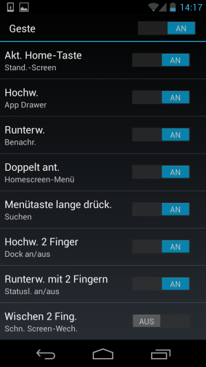 Abbildung 6: Mit passenden Gesten lässt sich der Buzz Launcher noch viel schneller bedienen.