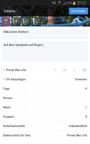 Abbildung 6: Der mächtige Cloud-Dienst Flickr eignet sich wie kein anderer zum Austausch von Fotos.