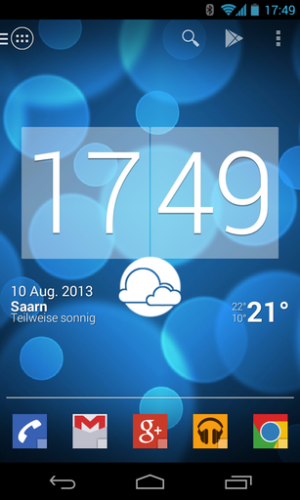 Abbildung 1: Der Action Launcher Pro tauscht die omnipräsente Suchleiste gegen seine Action Bar.