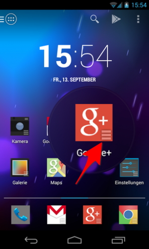 Abbildung 8: Die drei Streifen des Shutter-Icons sagen Ihnen, dass Sie hier Widgets öffnen können.