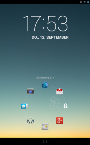 Abbildung 3: Selbst den Lockscreen können Sie an Ihren Bedürfnissen nach gestalten.
