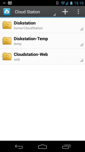 Abbildung 5: Auch die Cloud-Station-App erlaubt es Ihnen die zu synchronisierenden Ordner zu wählen.