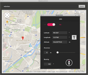 Abbildung 6: Bequem gaukeln Sie dem virtuellen Android-System eine beliebige GPS-Position vor.
