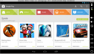 Abbildung 7: Genymotion bringt im Gegensatz zum Android Emulator des SDKs den Play Store mit.