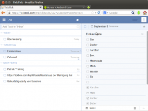 Abbildung 1: TickTick synchronisiert Ihre To-Dos über das Netz mit dem Web-Frontend.